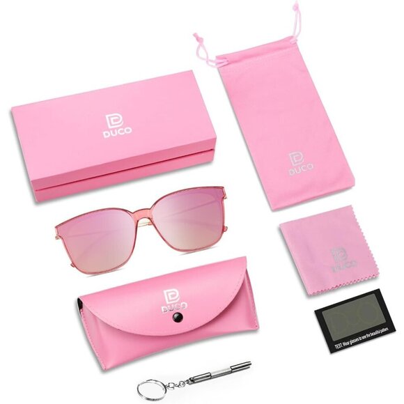 Oversized Womens Sunglasses Mirrored UV400 Retro Round Light Weight Shades